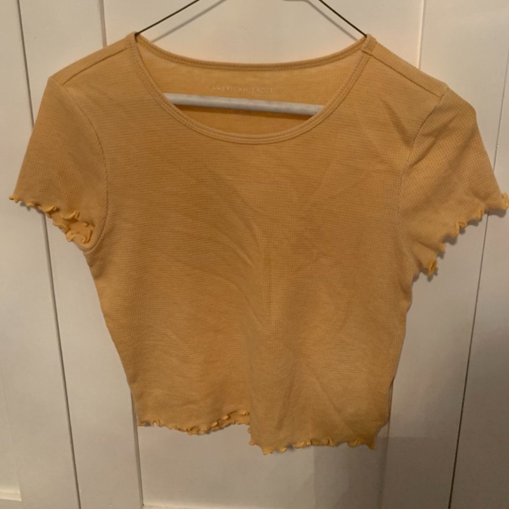 Womens Yellow American Eagle Shirt